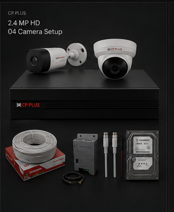 CP Plus 2.4MP HD four camera setup