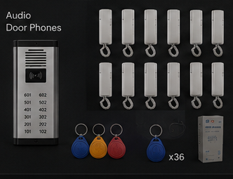 Audio door phone system with handsets and access tags