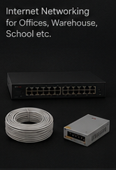 Office networking switch, cable and power equipment